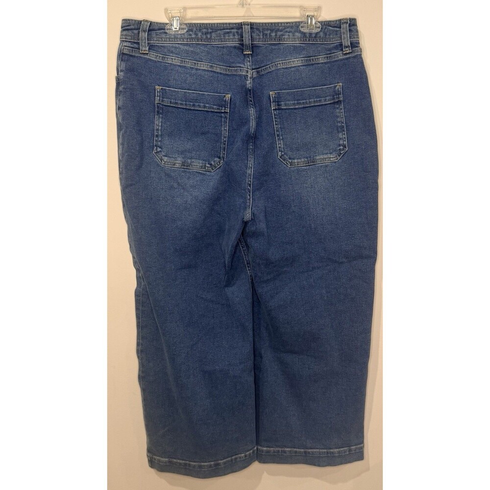 Boden Wide Leg Carpenter Pocket Jeans Medium Wash Sz 14R EUC!! - Picture 2 of 5
